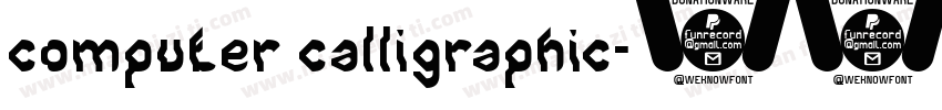 computer calligraphic字体转换